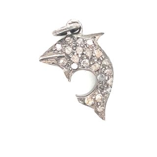 Necklace accessories in silver and diamond