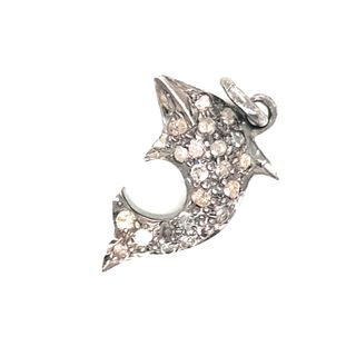 Necklace accessories in silver and diamond