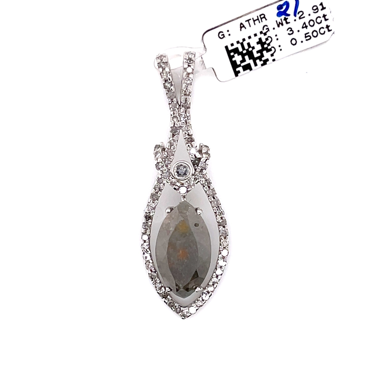 Halskette-Zubehör aus Weissgold und Diamant