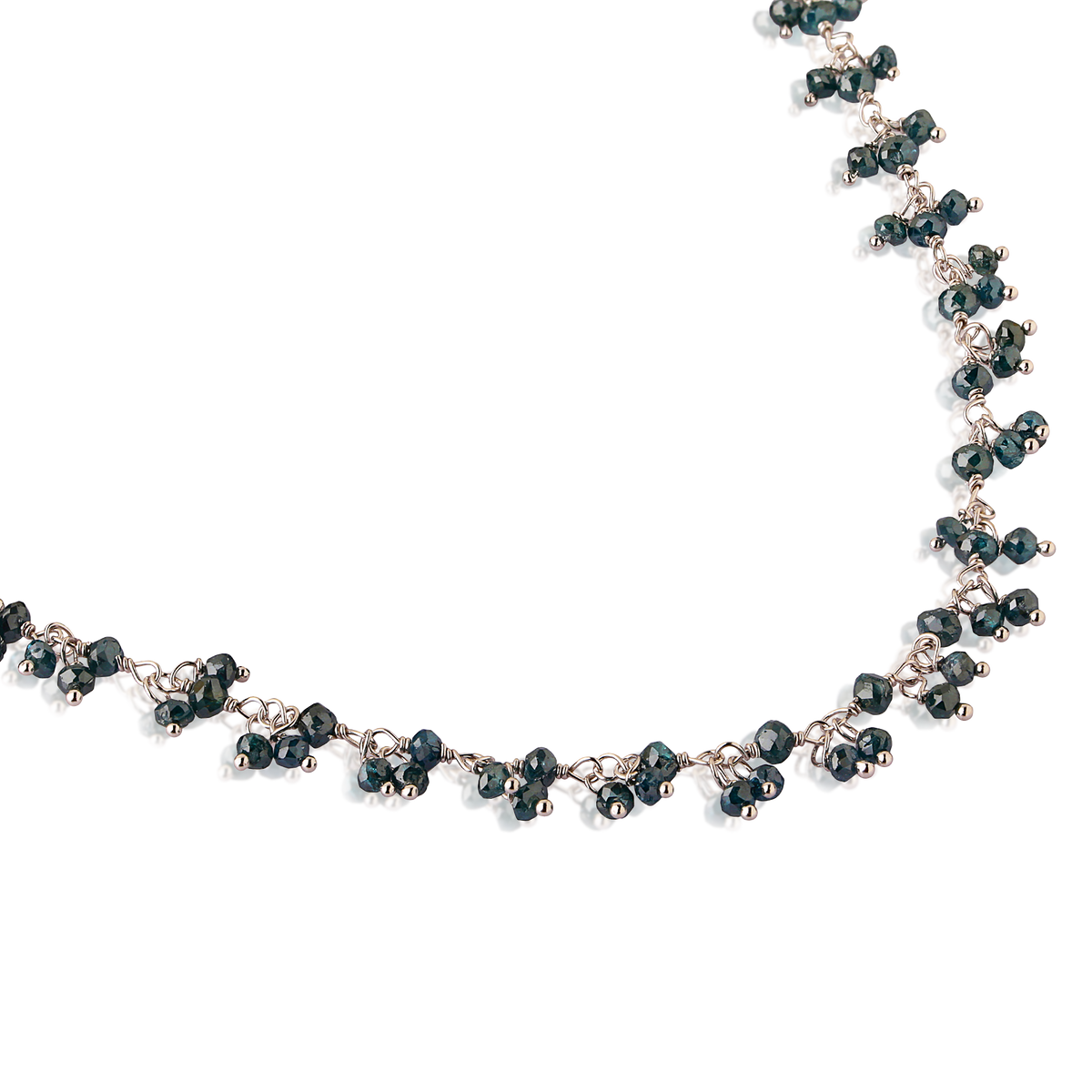 Necklace with diamonds and 750 white gold