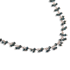 Necklace with diamonds and 750 white gold