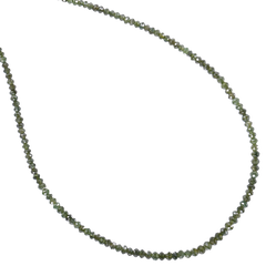 Exklusive grüne Diamantkette in eleganter Rondellform verarbeitet
