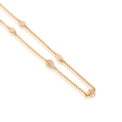 Necklaces with diamonds in 750 rose gold and white gold