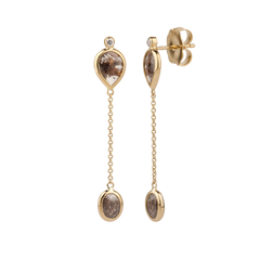 Diamond disc earrings