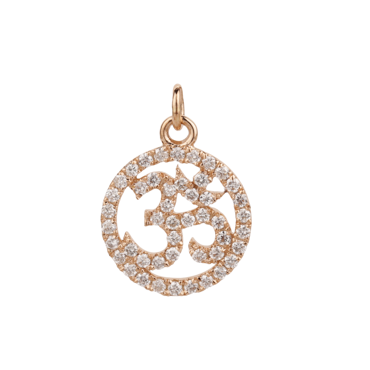Om Pendant - 18K Gold with Diamonds - TW/SI