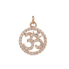 Om Pendant - 18K Gold with Diamonds - TW/SI