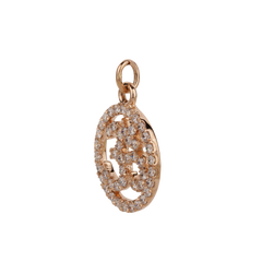Om Pendant - 18K Gold with Diamonds - TW/SI
