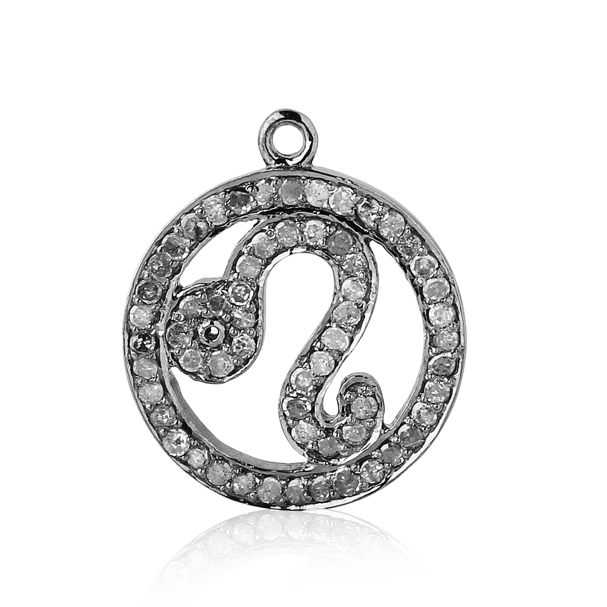 Stilvolles Leo-Sternzeichen-Halsketten-Zubehör aus Silber und Diamant