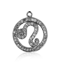 Stilvolles Leo-Sternzeichen-Halsketten-Zubehör aus Silber und Diamant