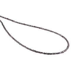 Natural colored rondelle necklace with gray salt pepper diamond