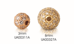 Diamond Ball Made Of 750 Rose Gold Size 8 Mm
