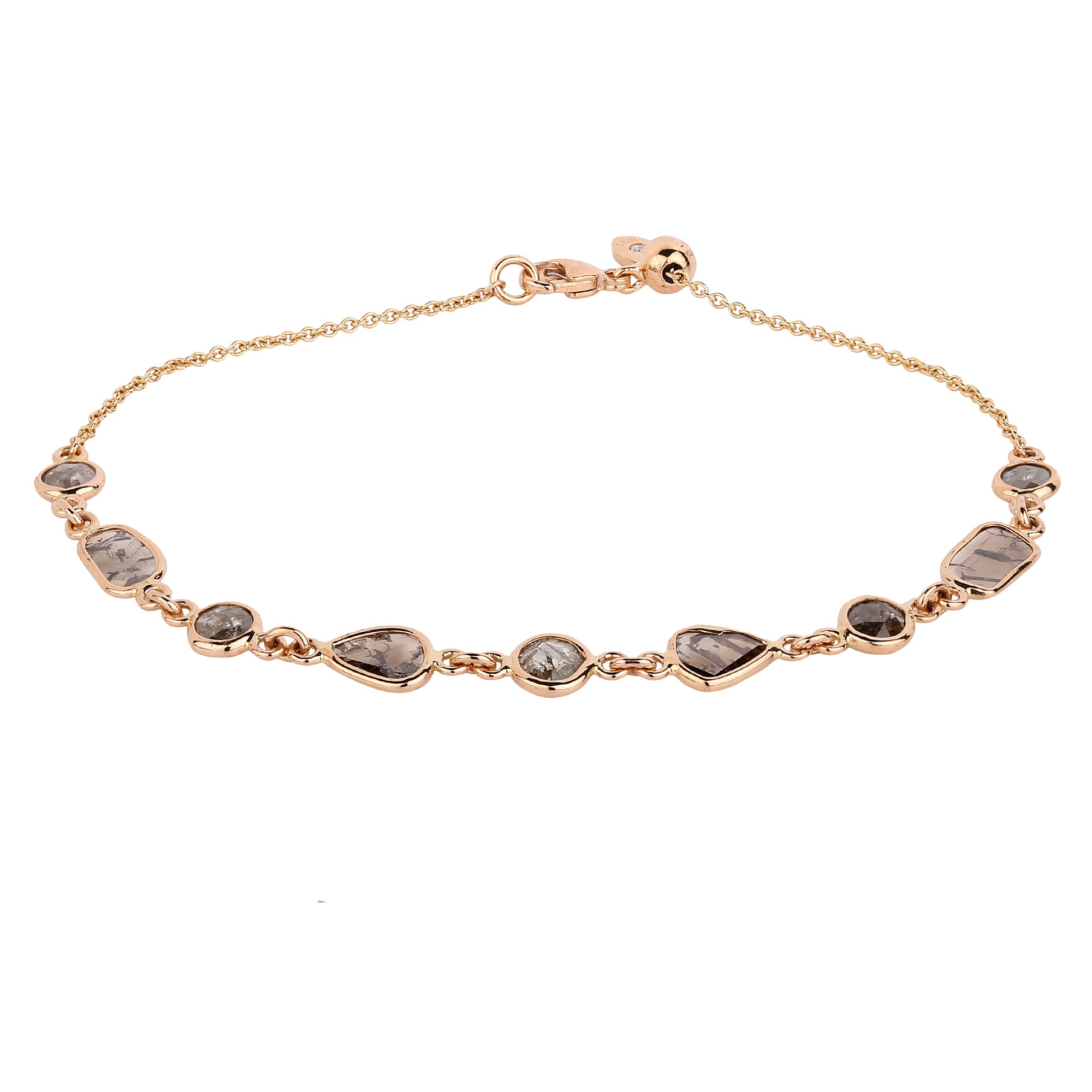 Gold and diamond bracelet
