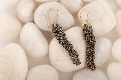 Earrings with diamonds in 750 rose gold