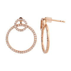 Ohrstecker aus 750 Rosegold und Diamant