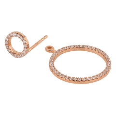 Ohrstecker aus 750 Rosegold und Diamant
