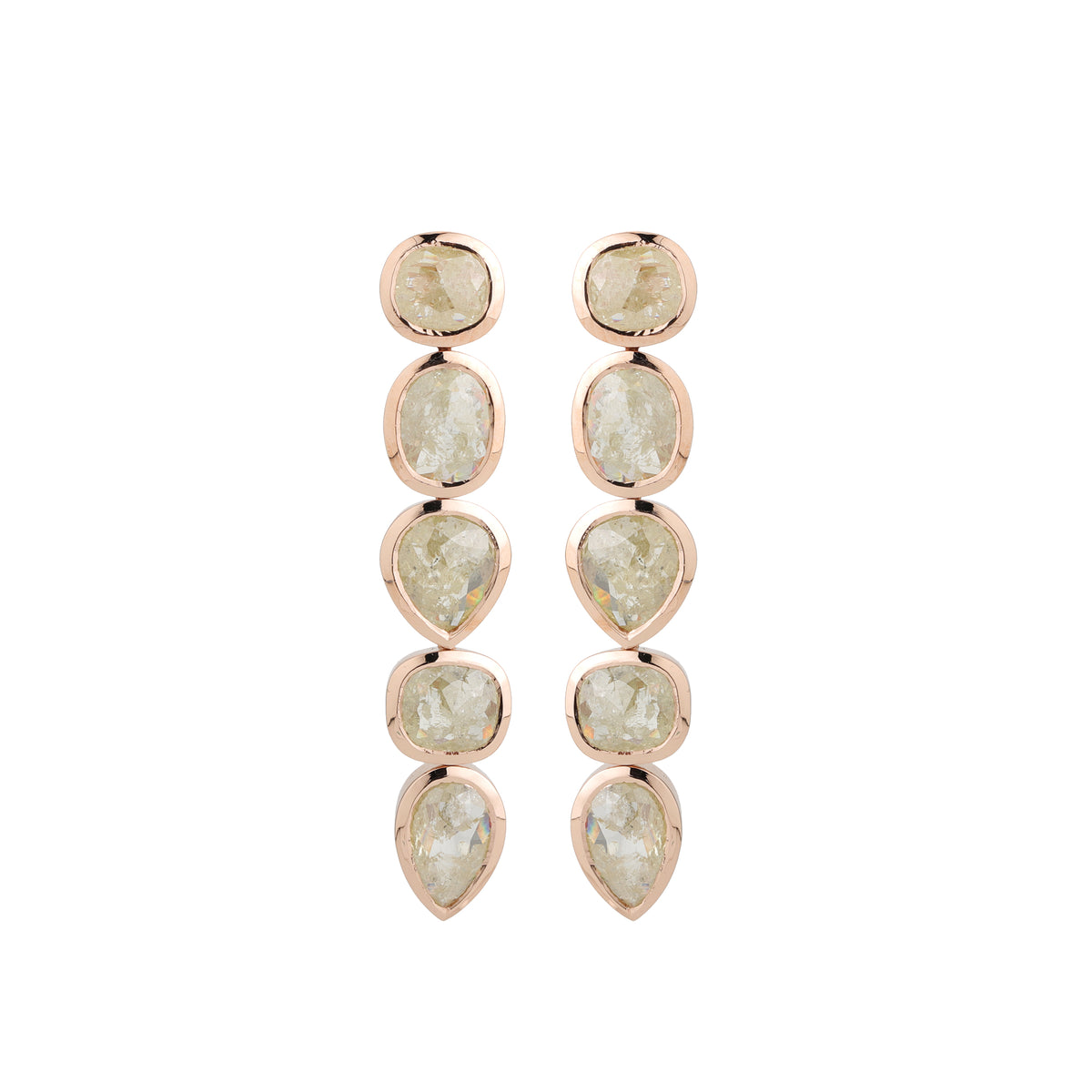 Earrings made of 750 gold with diamonds