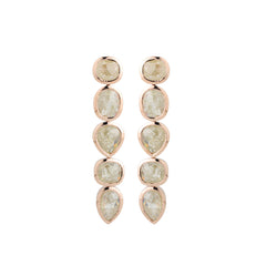 Earrings made of 750 gold with diamonds