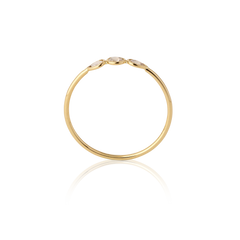 Ring aus 750 Gelbgold und Diamantscheibe
