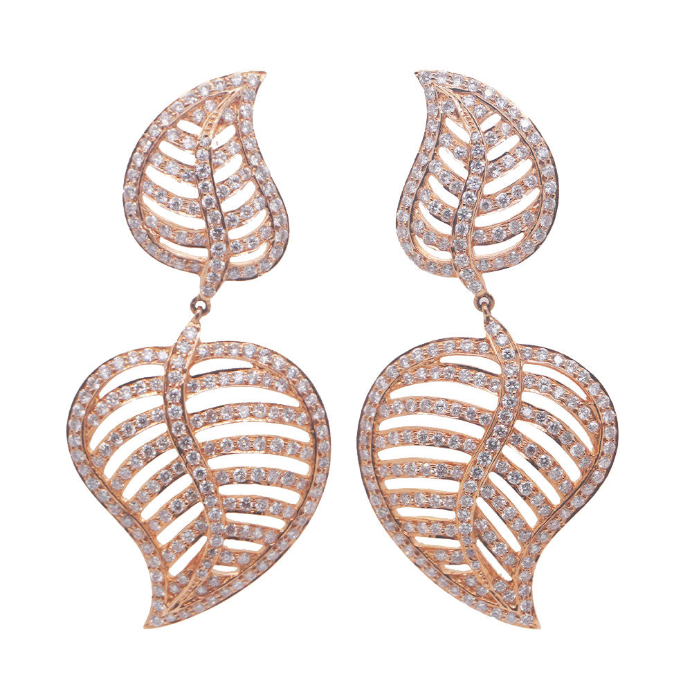 Ohrringe aus 750 Rosegold mit Diamanten