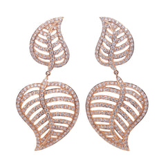 Earrings made of 750 rose gold with diamonds