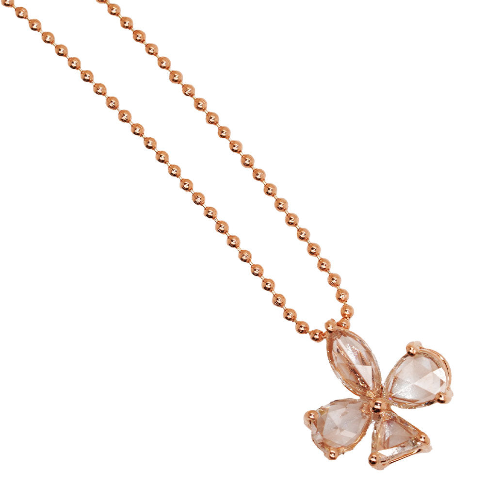 Necklace made of 750 rose gold with diamonds