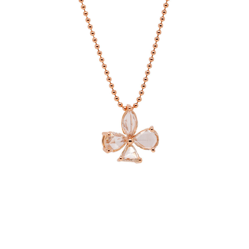 Necklace made of 750 rose gold with diamonds