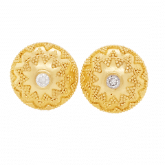 750 yellow gold stud earrings