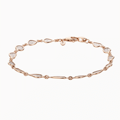 Armband aus Diamant und 750 Rose-gold