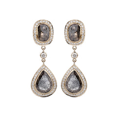 Ohrringe aus 750er Gelbgold mit Diamantscheibe