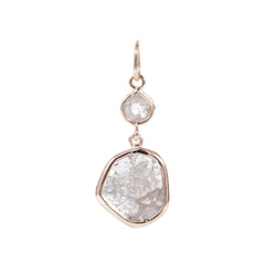 Accessoires en disques de diamant et or rose 750