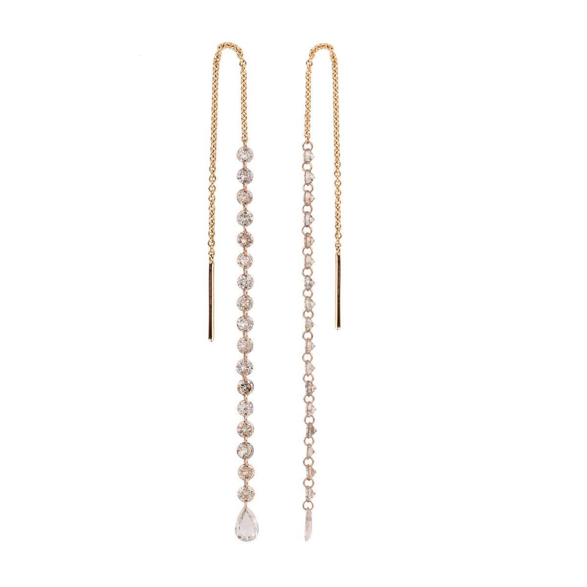 750 Gold Ohrringe Mit Gebohrt Diamanten
