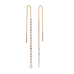 750 Gold Ohrringe Mit Gebohrt Diamanten
